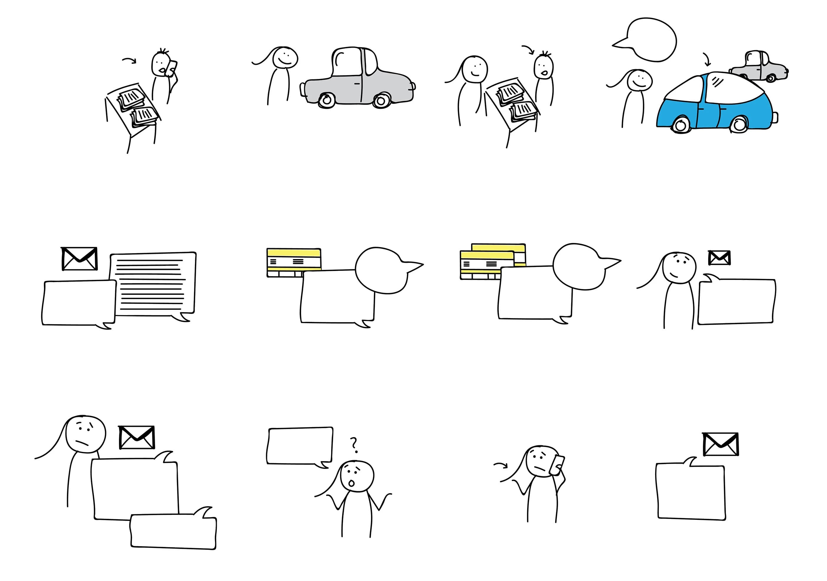 Car insurance — illustrated user journey 1